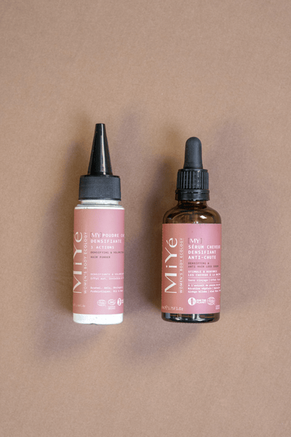 sérum cheveux + poudre pack volume