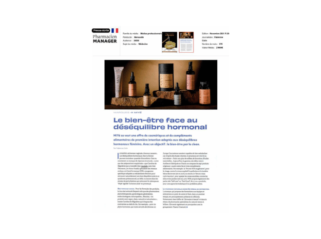 PHARMACIEN MANAGER NOVEMBRE 2021
