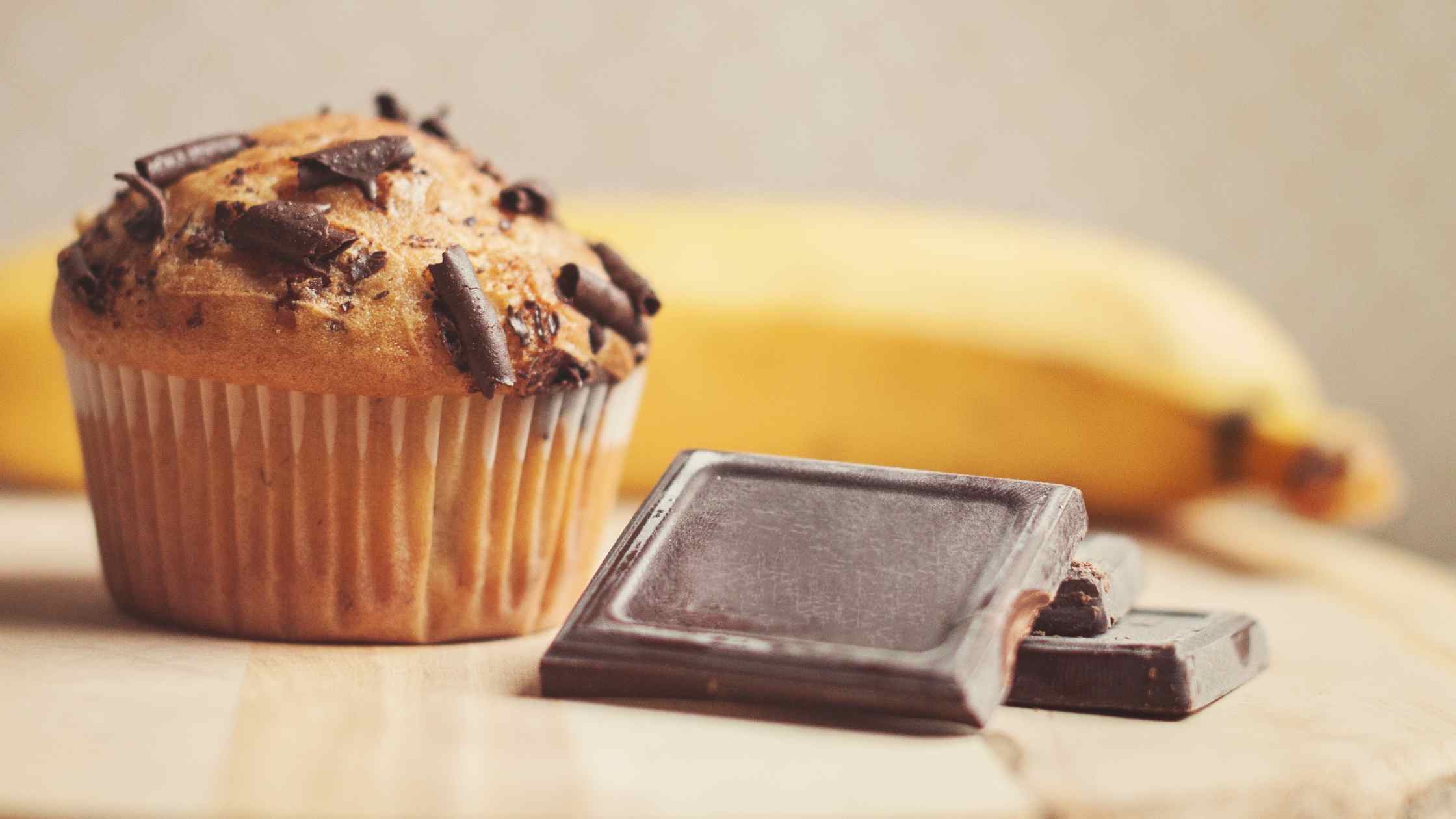 Banane muffin bannière